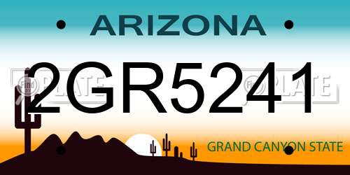 2GR5241 Arizona License Plate