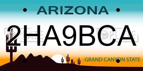 2HA9BCA Arizona License Plate