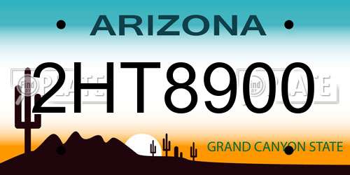 2HT8900 Arizona License Plate