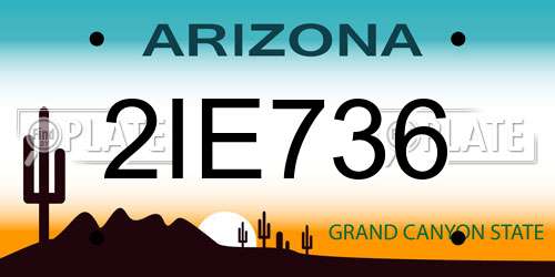 2IE736 Arizona License Plate
