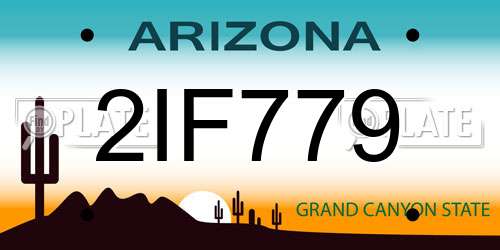 2IF779 Arizona License Plate