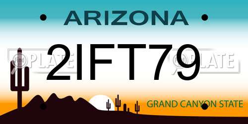 2IFT79 Arizona License Plate