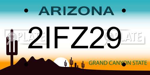 2IFZ29 Arizona License Plate