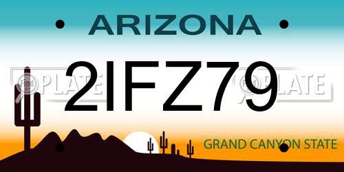 2IFZ79 Arizona License Plate