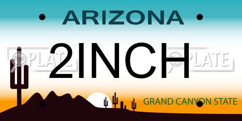 2INCH Arizona License Plate