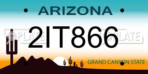 2IT866 Arizona License Plate