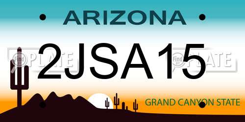 2JSA15 Arizona License Plate