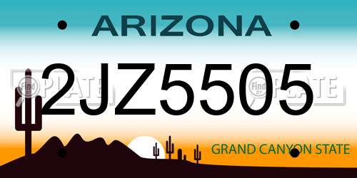 2JZ5505 Arizona License Plate