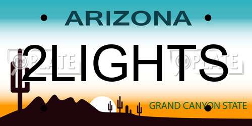 2LIGHTS Arizona License Plate