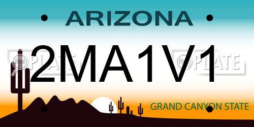 2MA1V1 Arizona License Plate