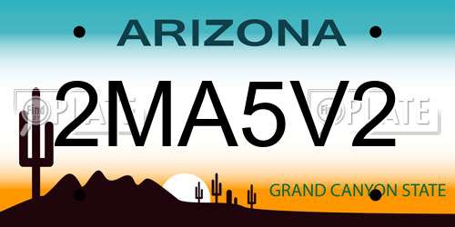 2MA5V2 Arizona License Plate