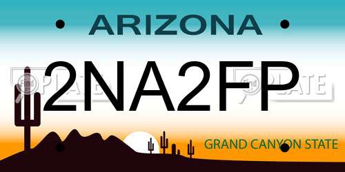 2NA2FP Arizona License Plate