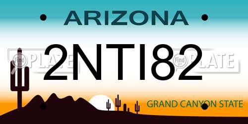 2NTI82 Arizona License Plate