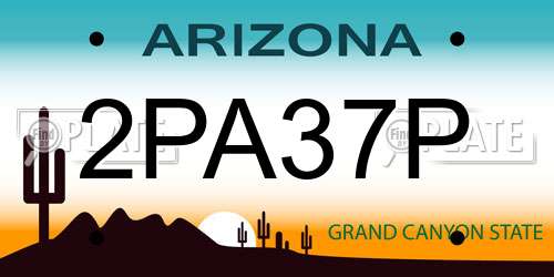 2PA37P Arizona License Plate