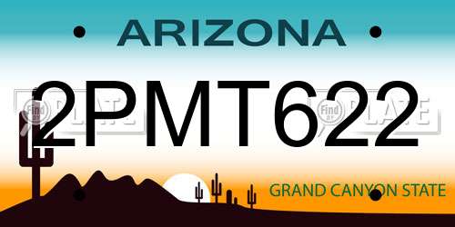 2PMT622 Arizona License Plate