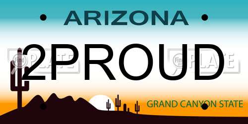 2PROUD Arizona License Plate