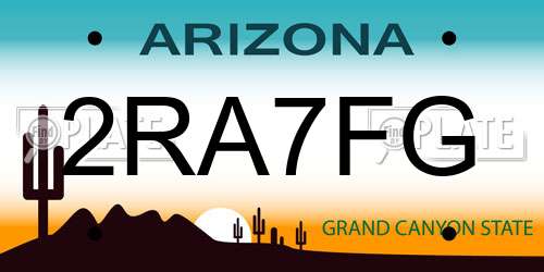 2RA7FG Arizona License Plate