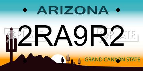 2RA9R2 Arizona License Plate