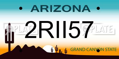 2RII57 Arizona License Plate