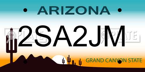 2SA2JM Arizona License Plate