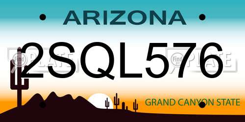 2SQL576 Arizona License Plate