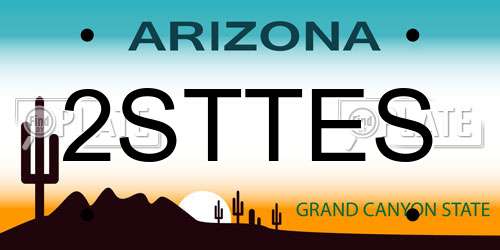 2STTES Arizona License Plate