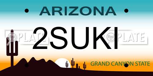 2SUKI Arizona License Plate