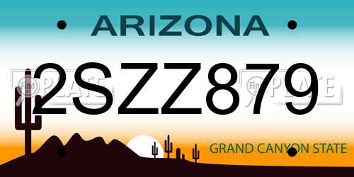 2SZZ879 Arizona License Plate