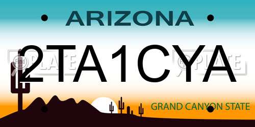 2TA1CYA Arizona License Plate