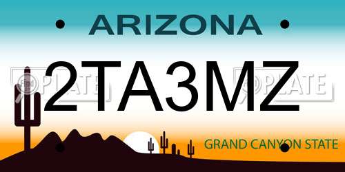 2TA3MZ Arizona License Plate