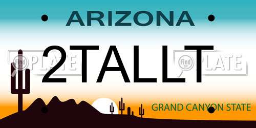 2TALLT Arizona License Plate