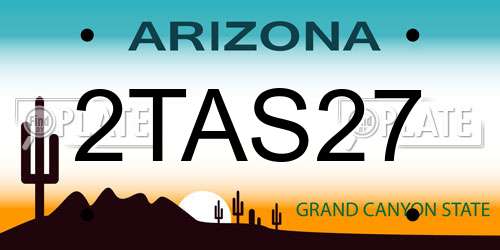 2TAS27 Arizona License Plate