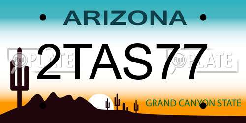 2TAS77 Arizona License Plate