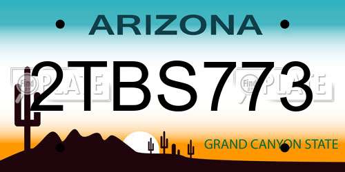 2TBS773 Arizona License Plate