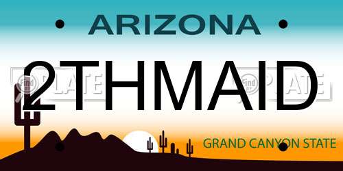 2THMAID Arizona License Plate