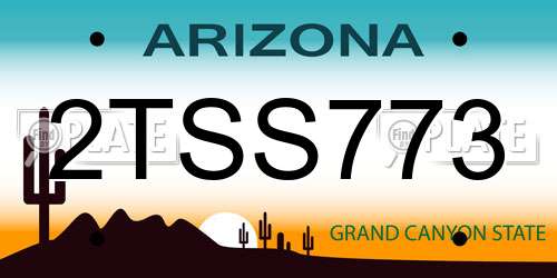 2TSS773 Arizona License Plate