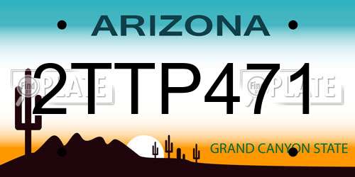 2TTP471 Arizona License Plate