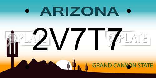 2V7T7 Arizona License Plate