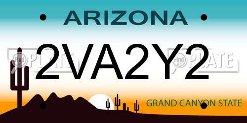 2VA2Y2 Arizona License Plate