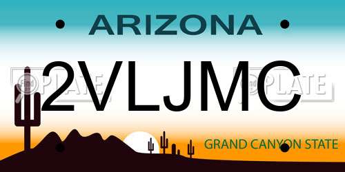 2VLJMC Arizona License Plate