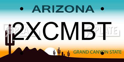 2XCMBT Arizona License Plate