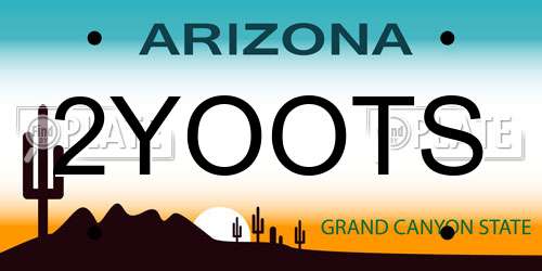 2YOOTS Arizona License Plate