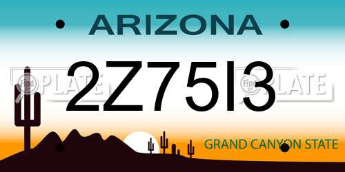 2Z75I3 Arizona License Plate
