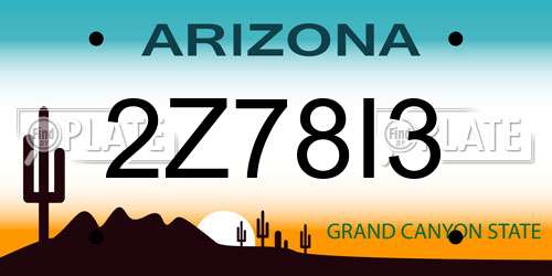 2Z78I3 Arizona License Plate