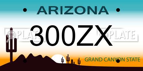 300ZX Arizona License Plate