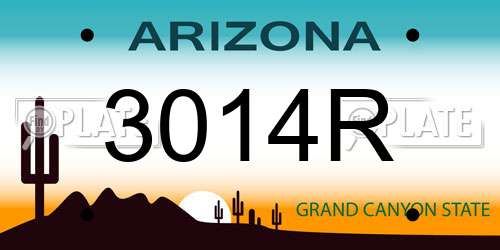 3014R Arizona License Plate