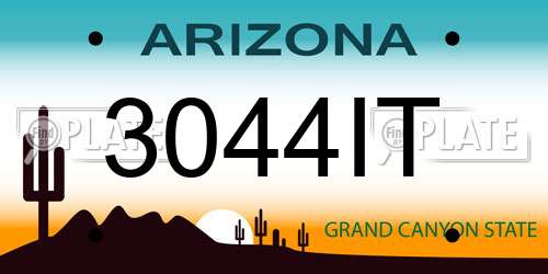 3044IT Arizona License Plate
