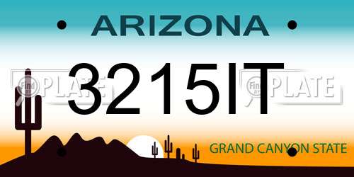 3215IT Arizona License Plate