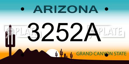 3252A Arizona License Plate