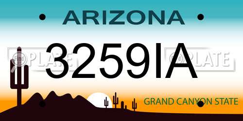 3259IA Arizona License Plate